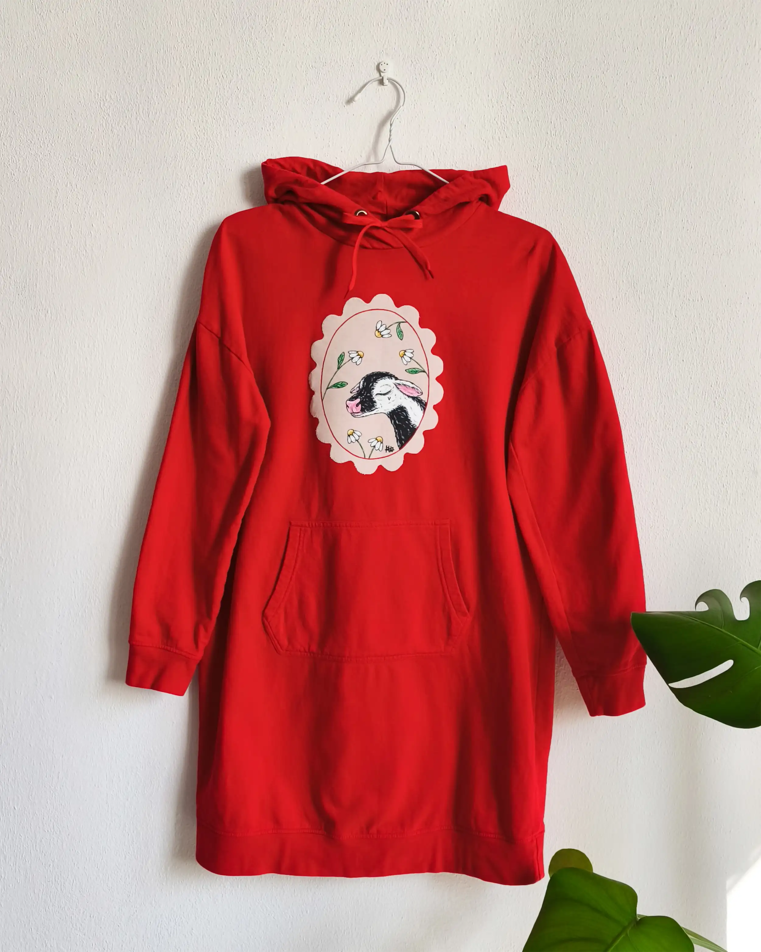 Upcy mikina - Krava a margarétky (M)