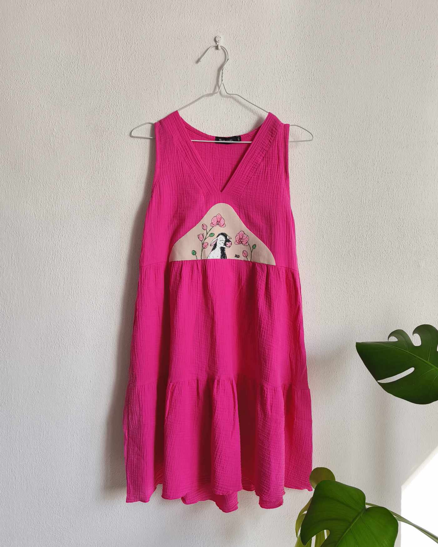 Upcy šaty – Krava a Orchidea (M/L)