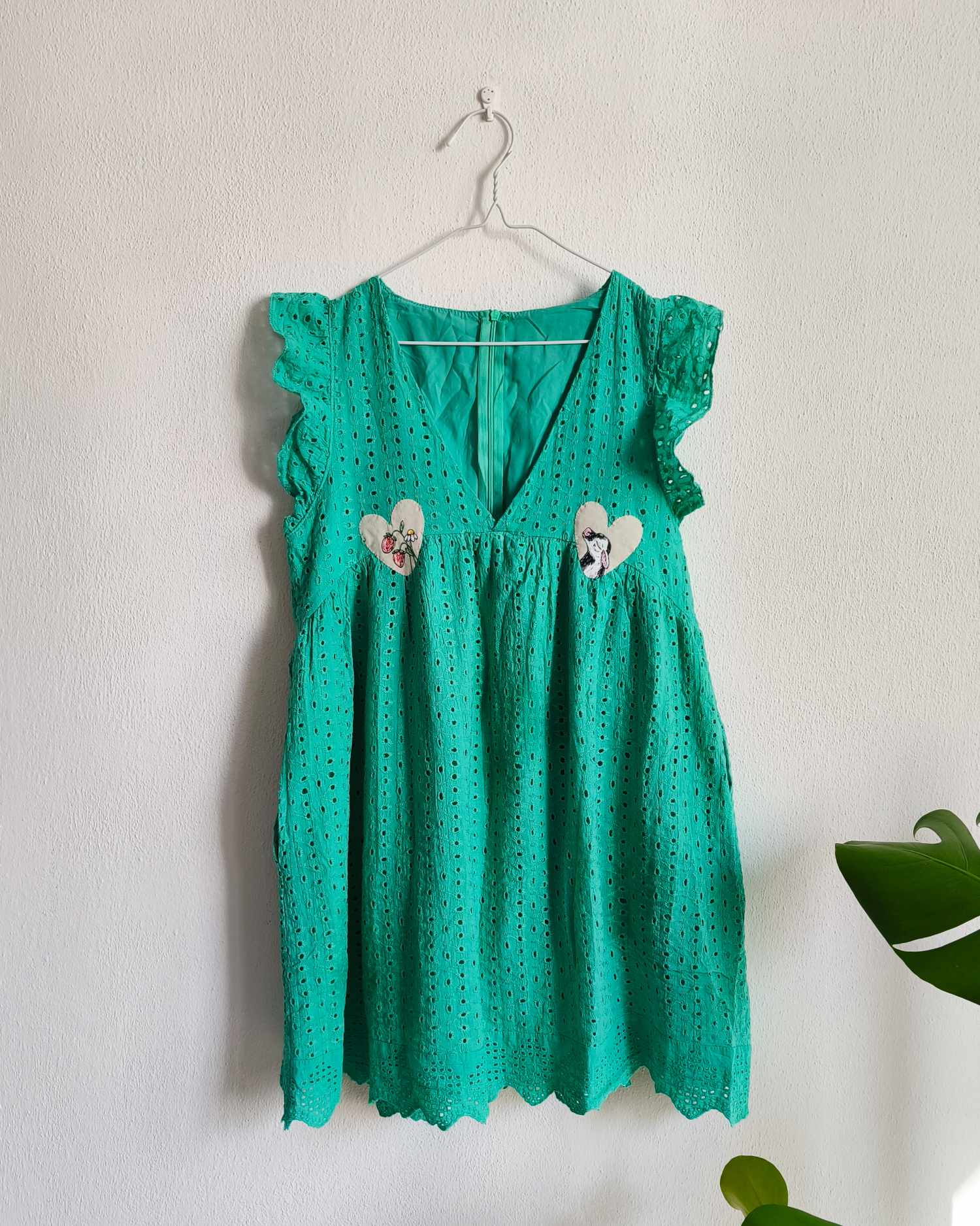 Upcy šaty/Overál – Krava a Jahody (M)