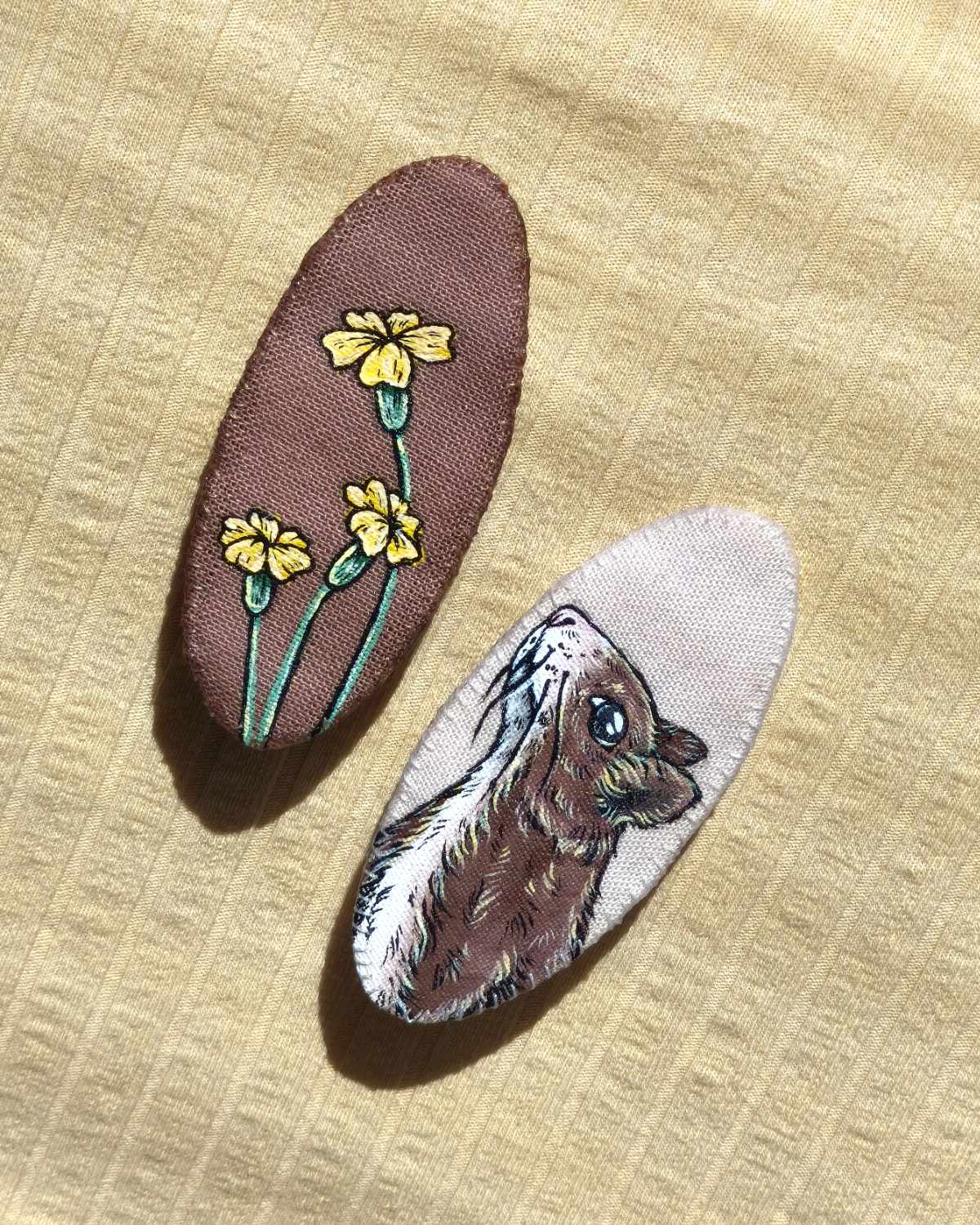 Set veľkých sponiek – Veverička a prvosienky